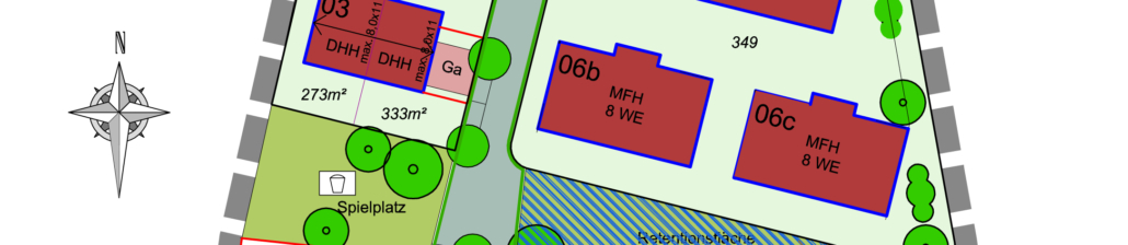 KGM Immohaus - Haag-Lerchenberg Wohnanlage Plan-Ausschnitt Haus 6b und Haus 6c